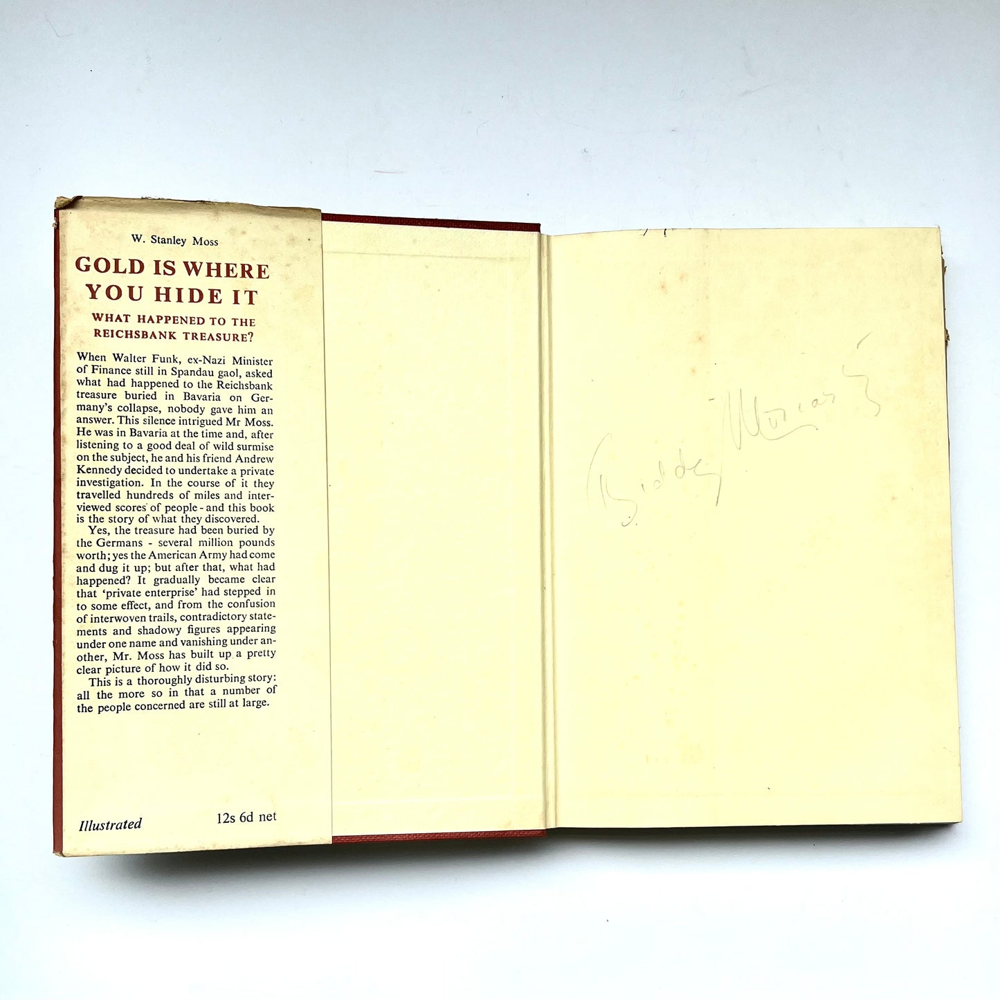 《黄金藏在哪里》第一版 作者：W. Stanley Moss 约 1956 年，二战后回忆录