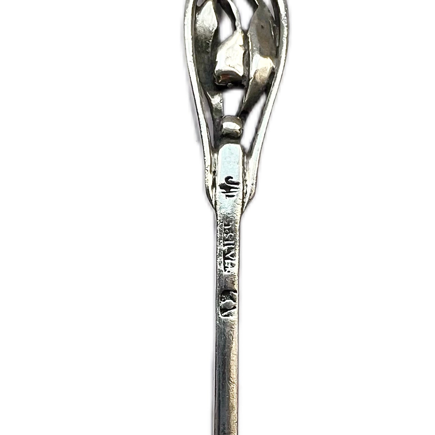 Early 20th century Australian sterling silver condiment spoon, James A Linton, Perth, Western Australia.