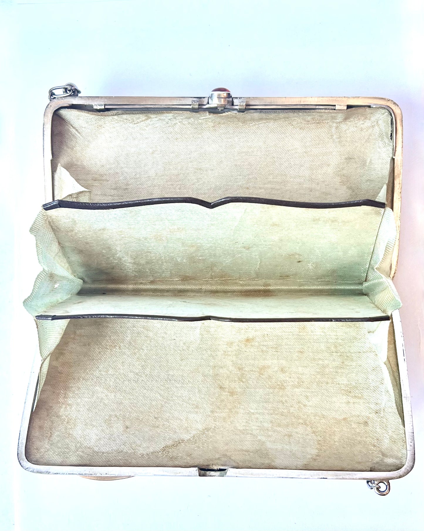 Antique late 19th to early 20th century Russian Imperial .875 silver or 84 zolotnik dance purse.