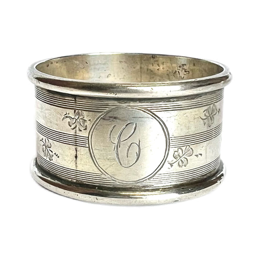 Antique sterling silver napkin ring