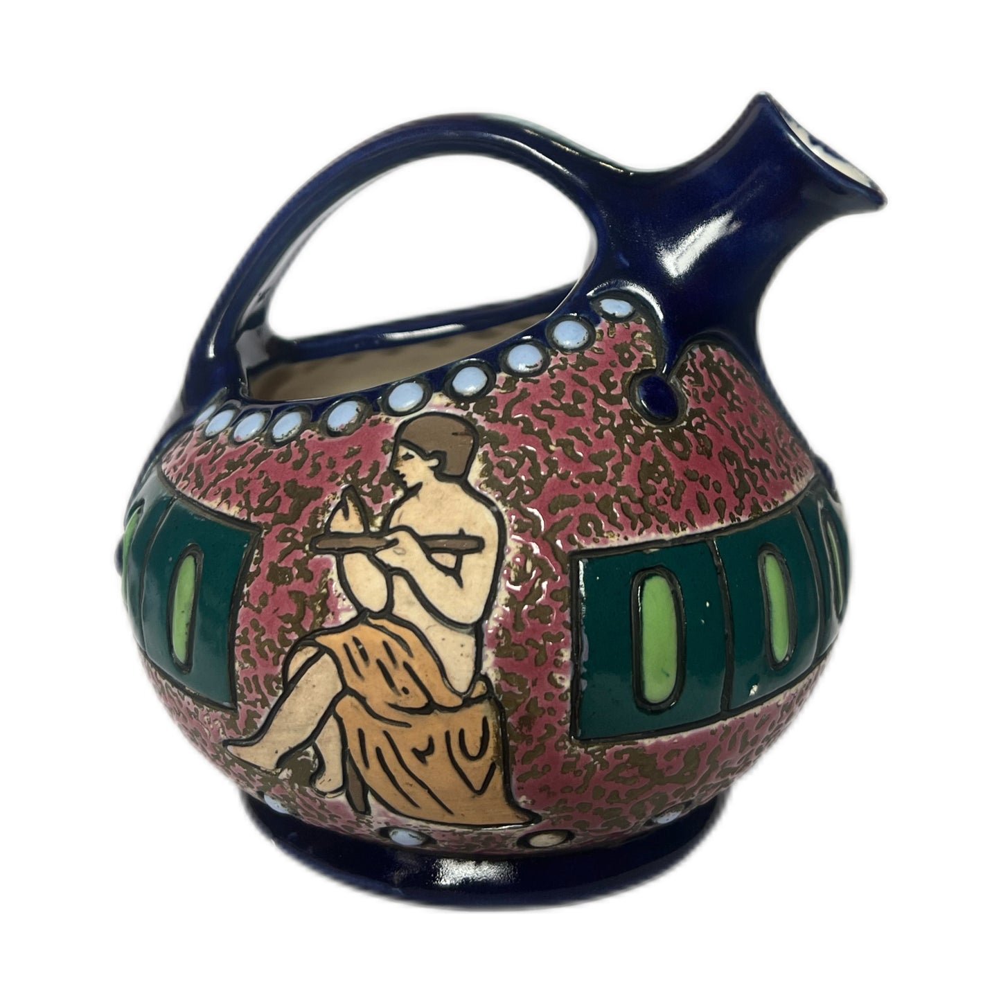 Vintage, possibly antique Czech Amphora pitcher circa 1919 to 1945