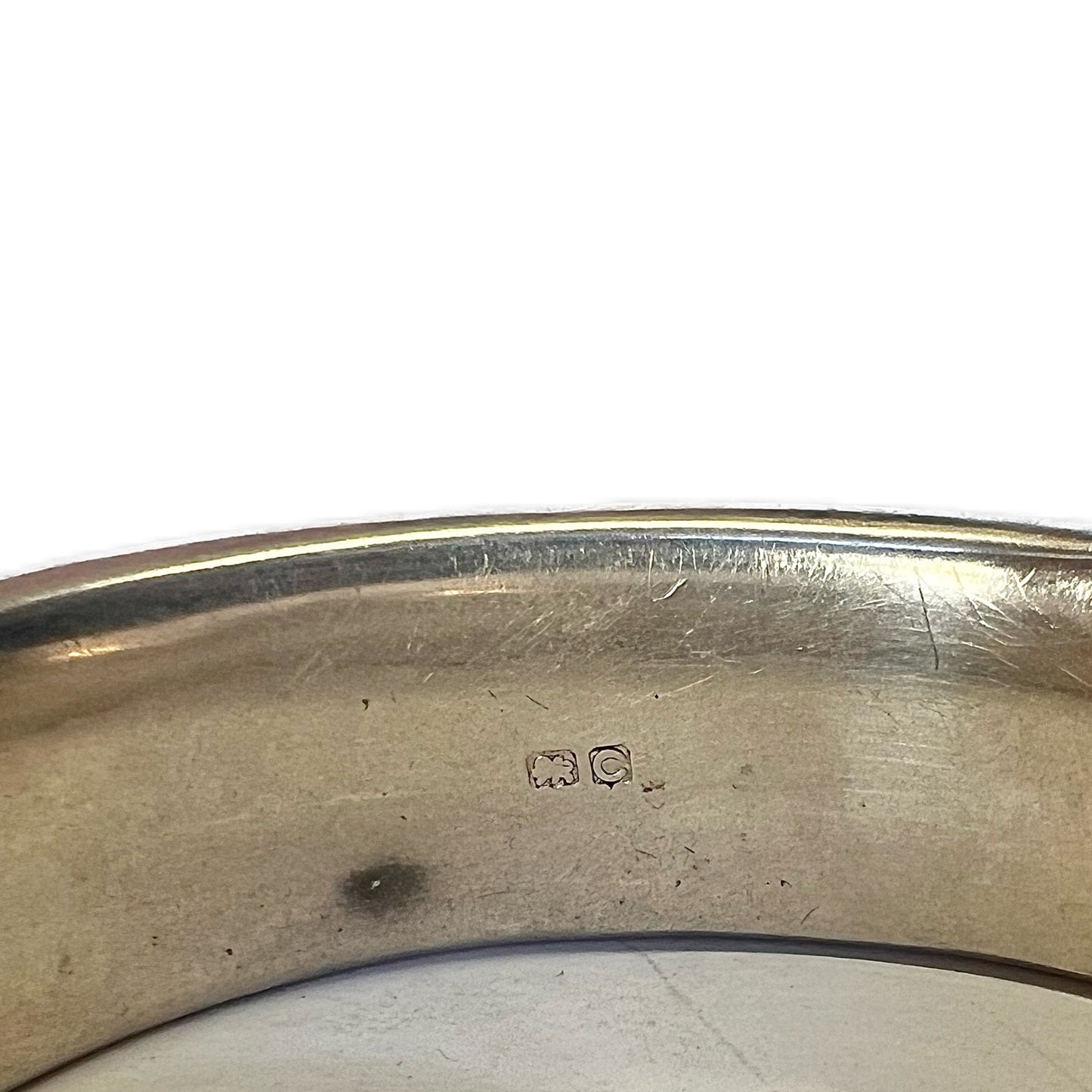 Antique Victorian sterling silver bangle, Chester, 1886