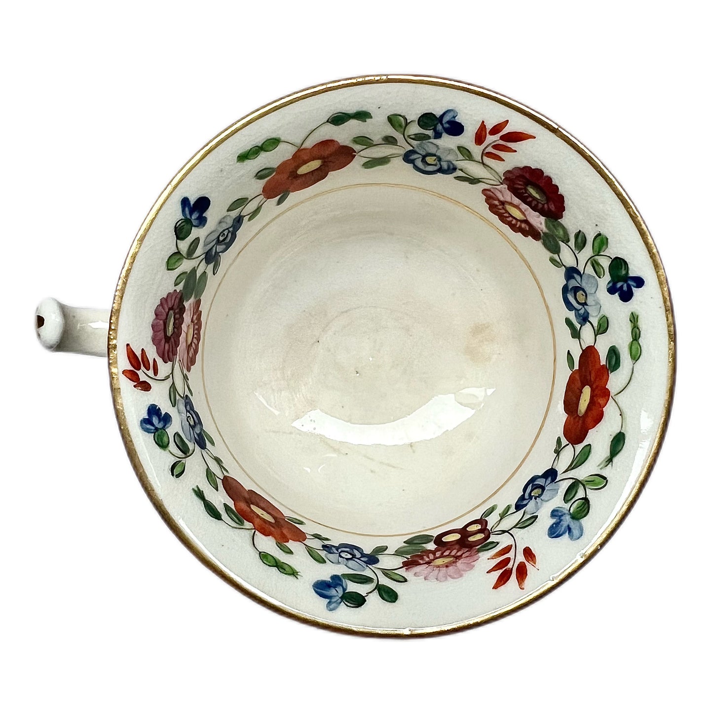 Beautiful early 19th century English Regency period porcelain floral and gilt teacup