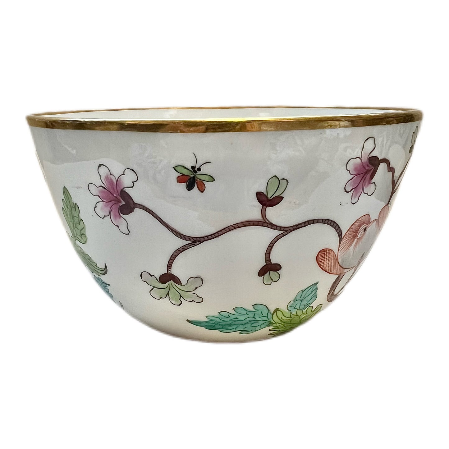 Early 19th century English serving bowl with gilt chinoiserie pattern attrib. Minton