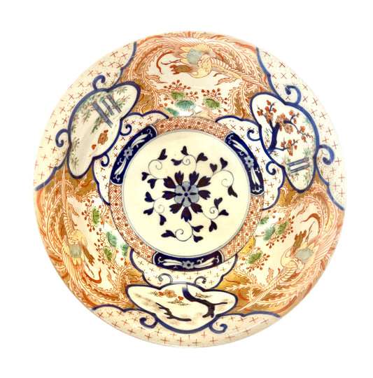 Large early Meiji Period Aritaware porcelain bowl by Koransha circa 1870s to 1880s