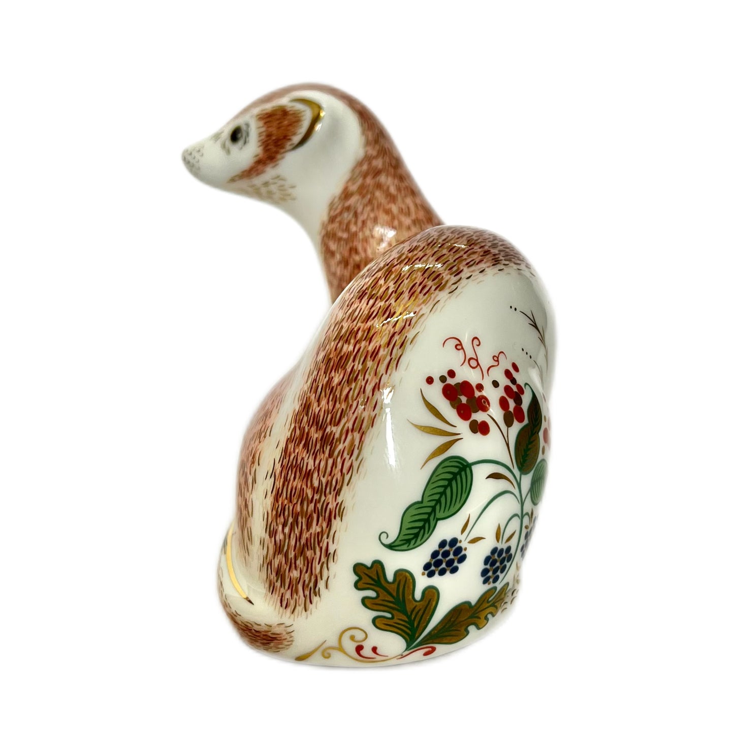 Vintage Royal Crown Derby ‘Southwell Stoat’ paperweight figurine, 1 st quality