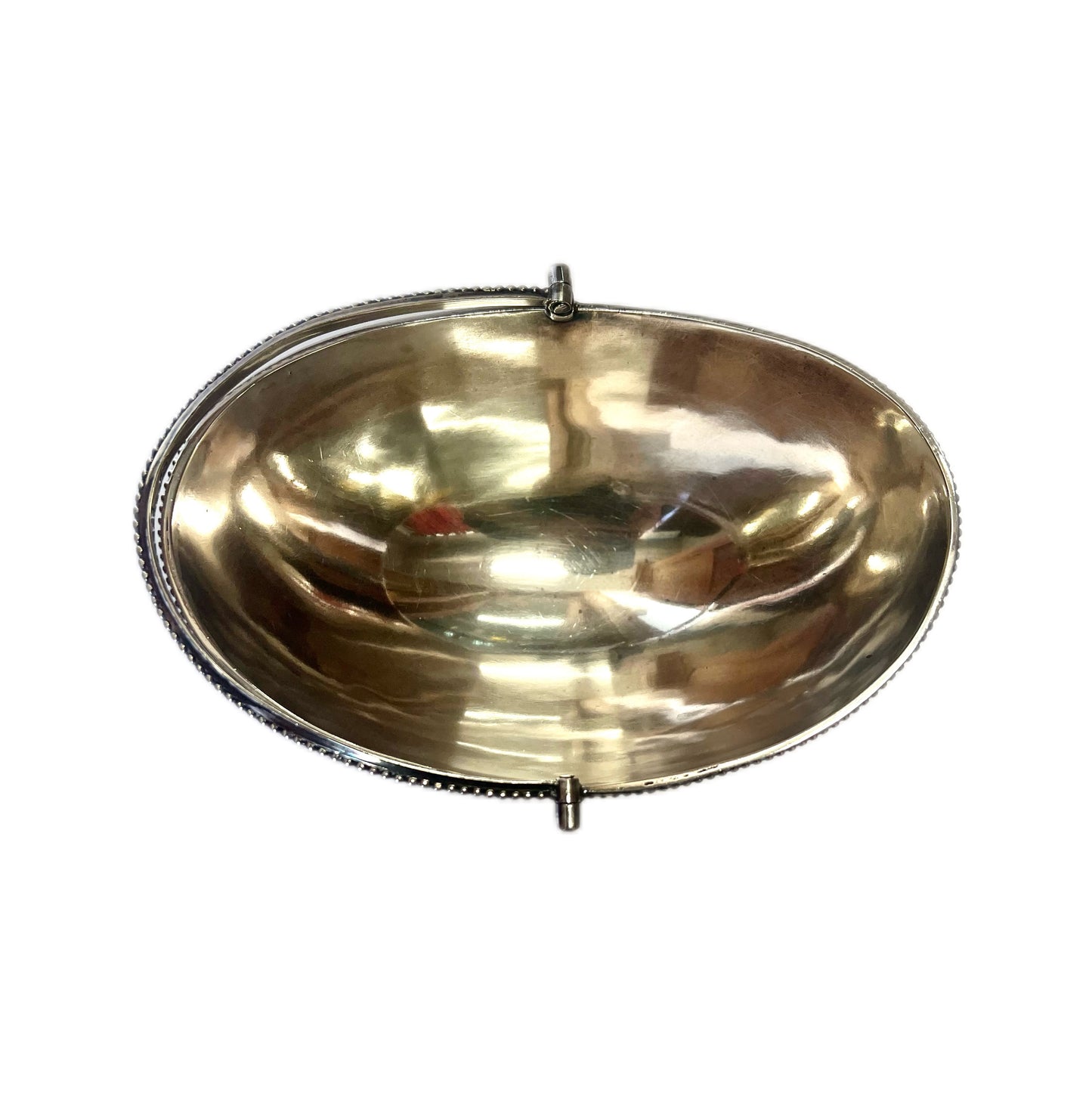 Antique Victorian sterling silver swing-handled basket, London, 1870