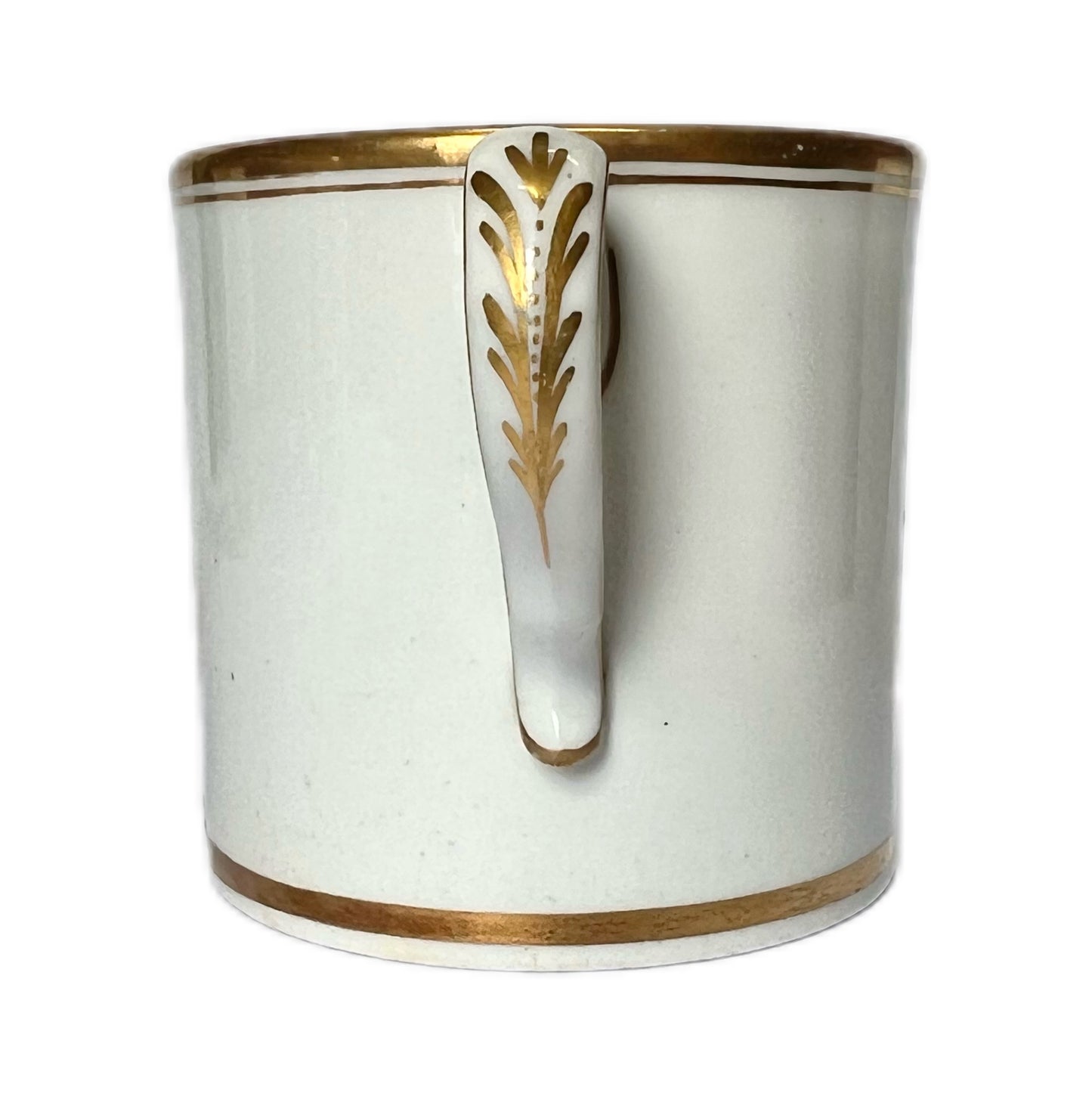 #3 Antique Spode Bat Ware coffee can, pattern 557