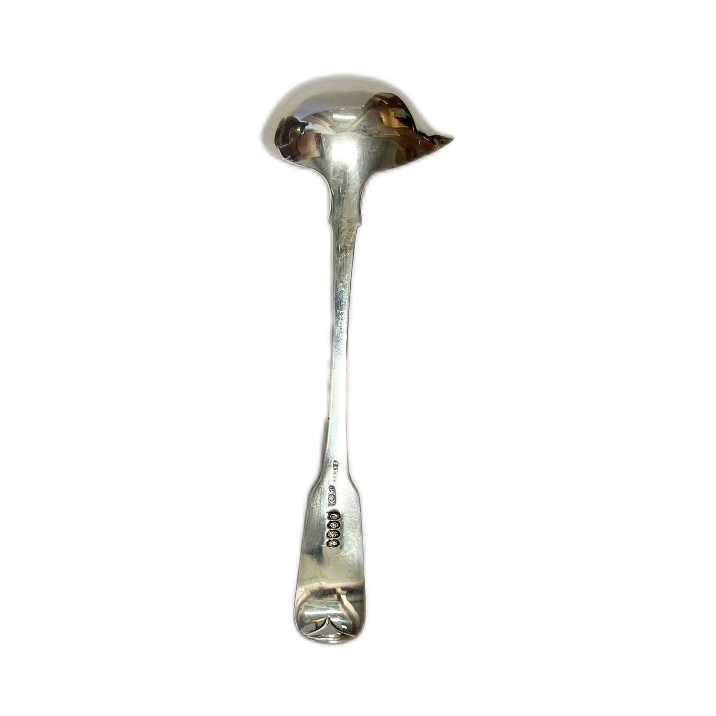 Antique Irish sterling silver sauce ladle. Dublin, 1823, Charles Marsh