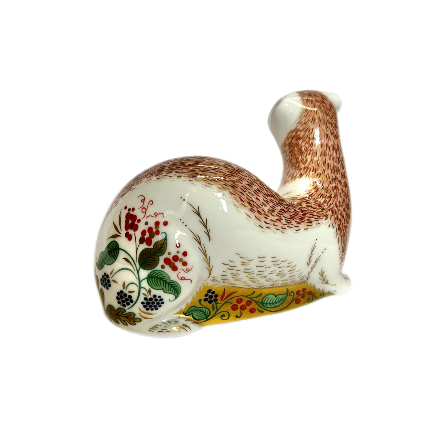 Vintage Royal Crown Derby ‘Southwell Stoat’ paperweight figurine, 1 st quality