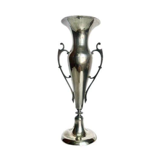 Antique Wang Hing neoclassical Chinese export silver posy vase