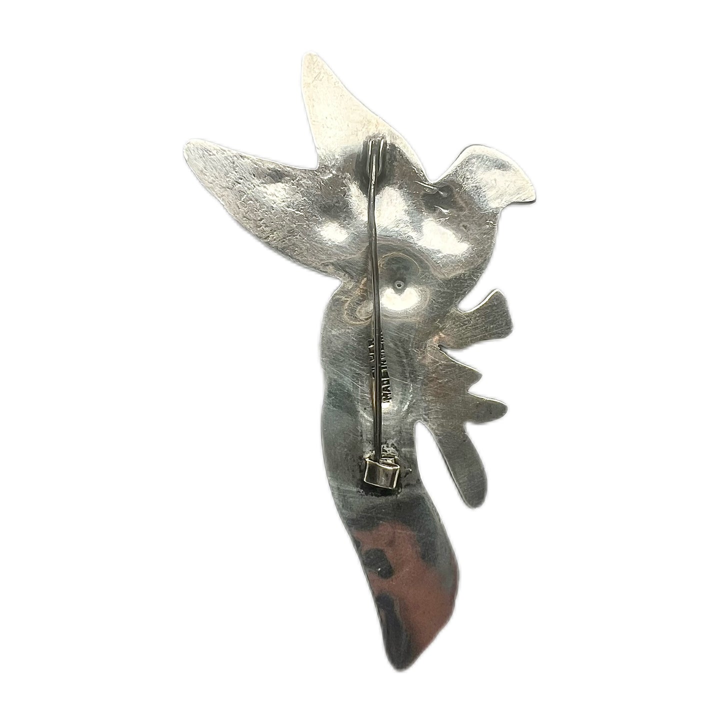 1940s to 1950s midcentury Mexican sterling silver bird brooch