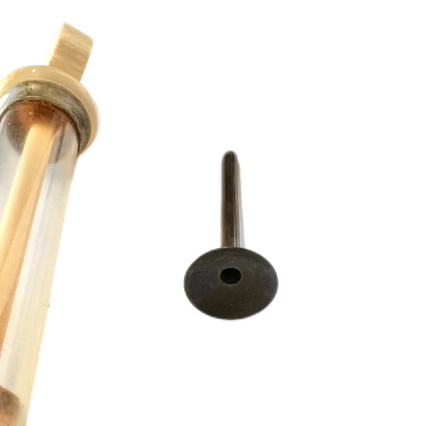 Rare antique19th century ivory and glass hydrocele syringe with original fittings and case