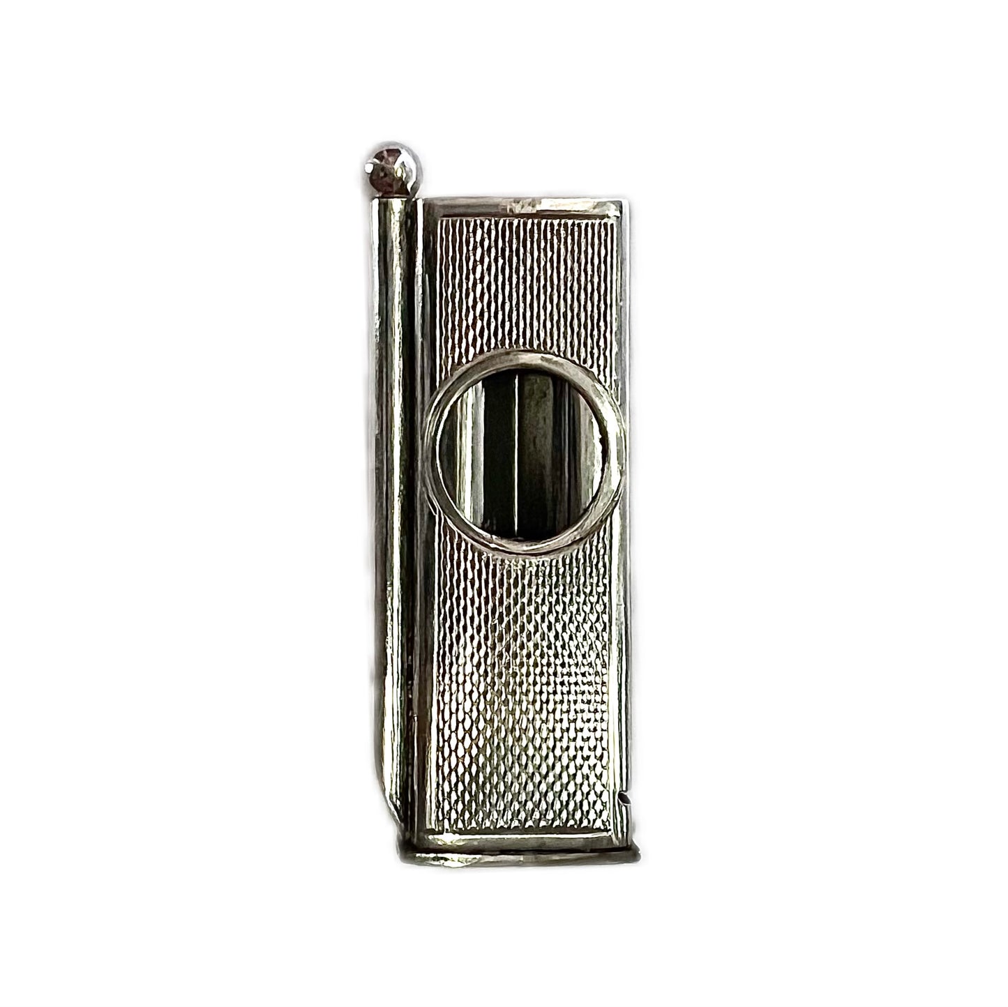 Late Art Deco sterling silver cigar cutter with original piercer