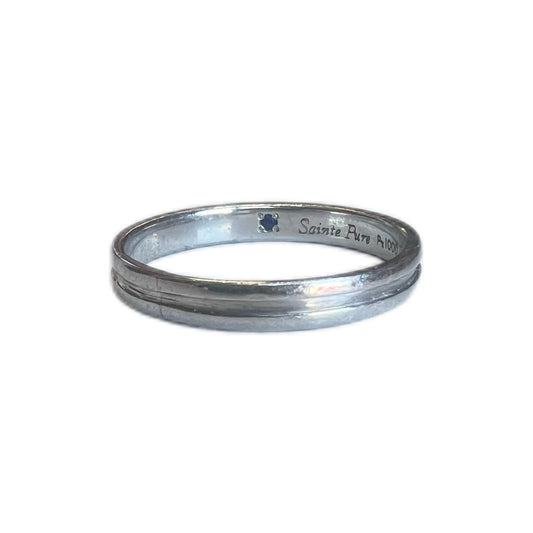 Japanese designer Sainte Pure “Something Blue” pure platinum ring