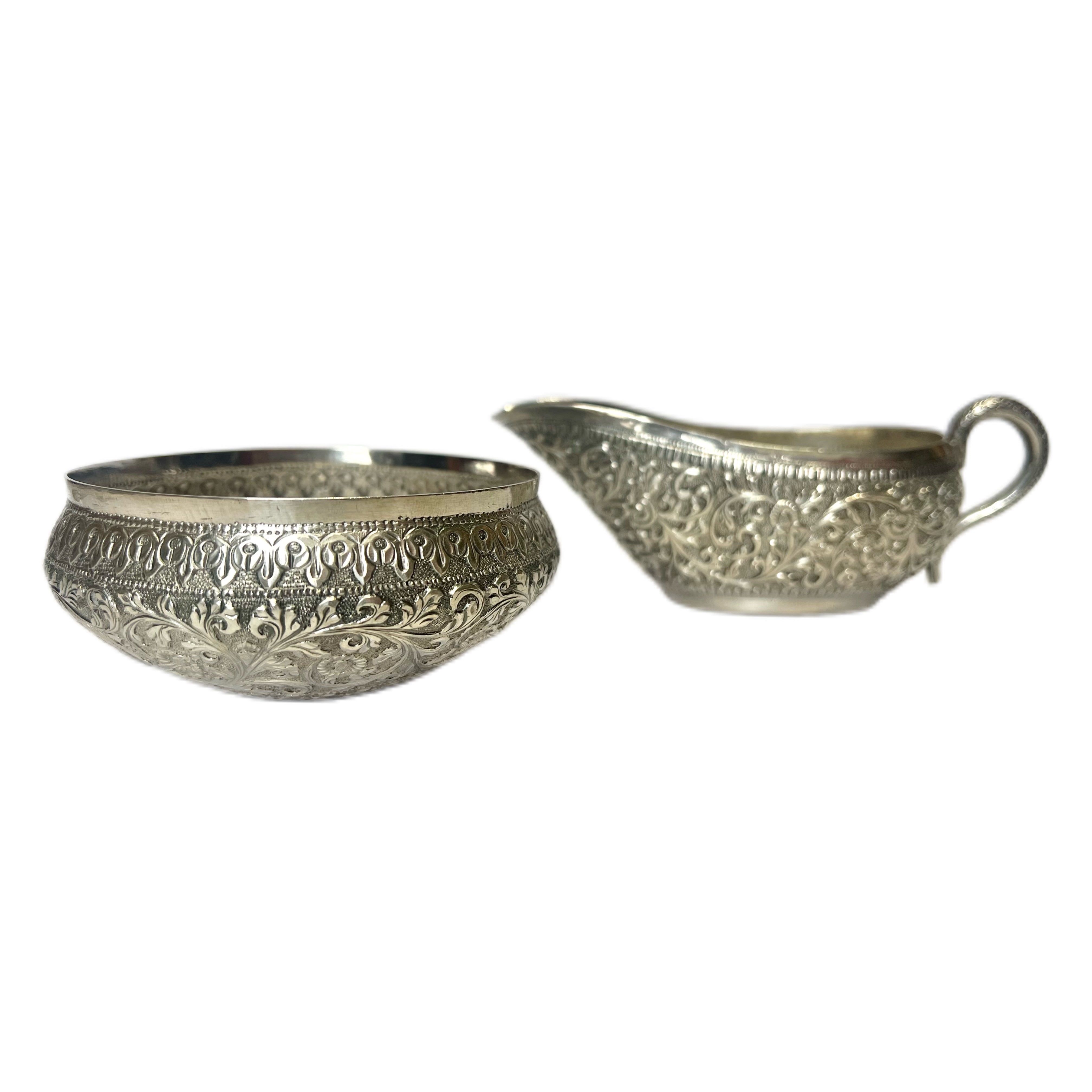 Antique Anglo Indian Raj period Kutch silver jug and bowl | Cache ...