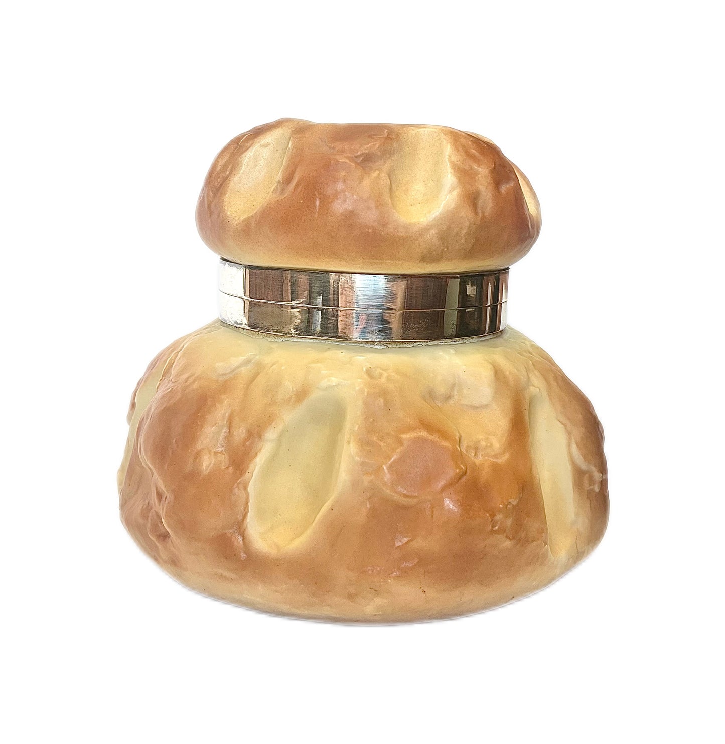 古董皇家伍斯特乡村面包仿面包饼干桶