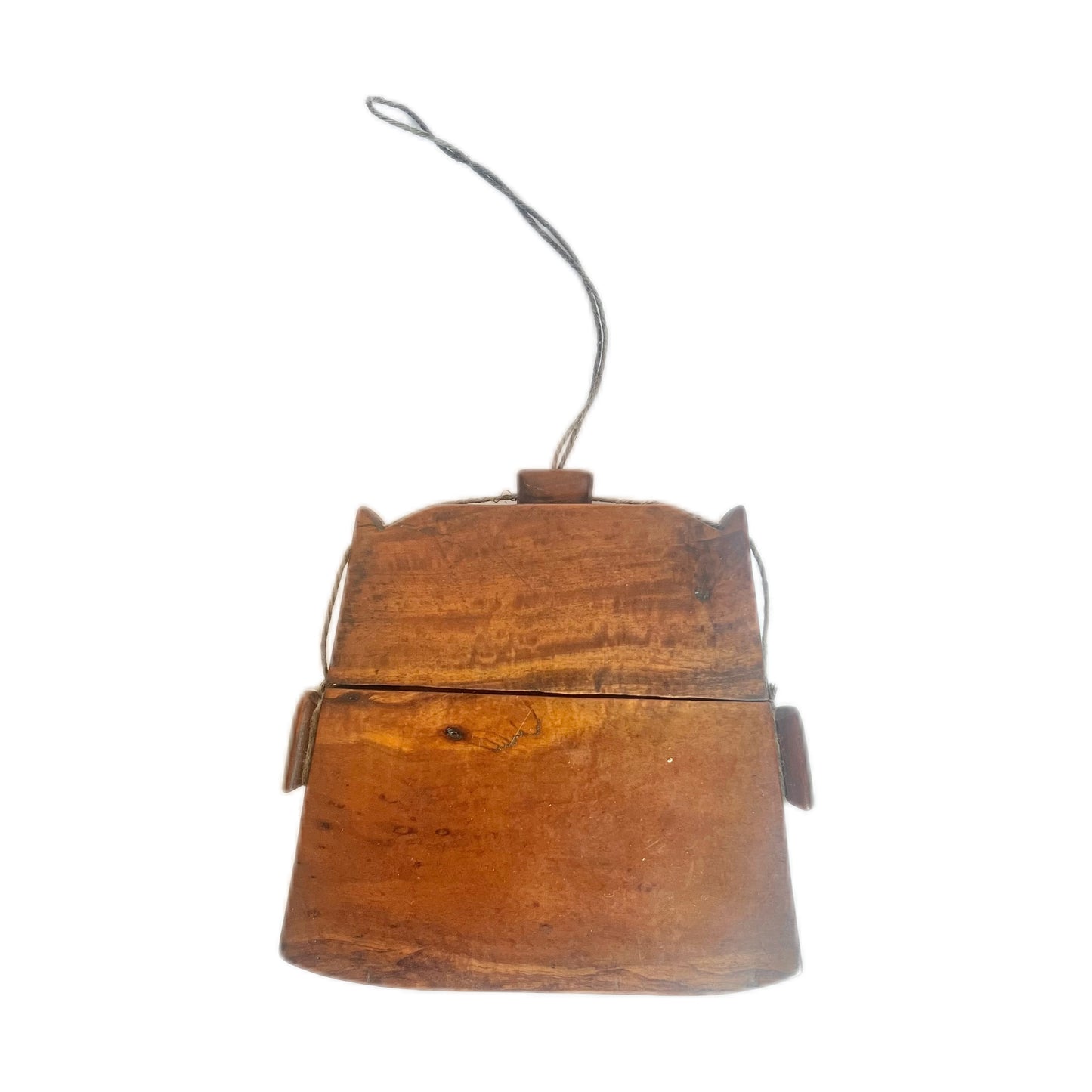 Antique traditional “Tongal” wooden tobacco or betel lime box, Sumba Island, Indonesia