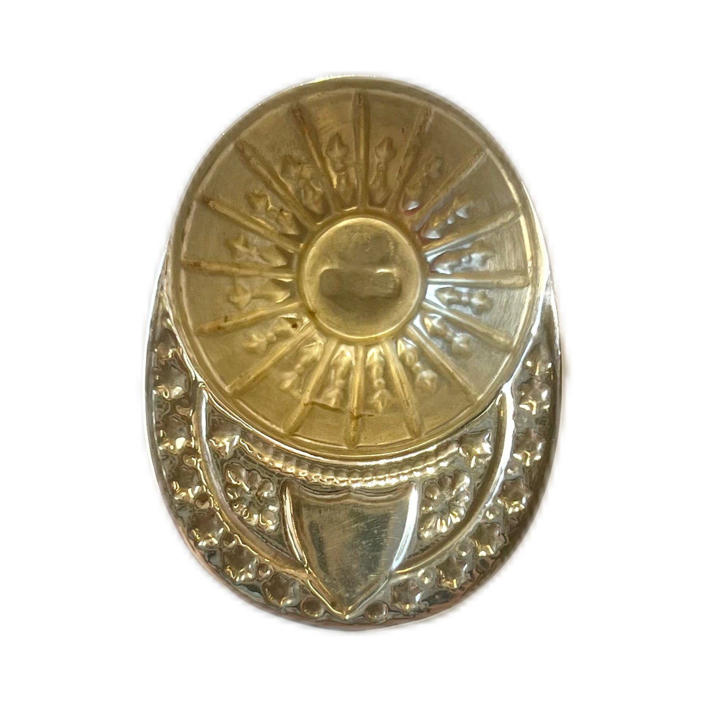 Antique QEII sterling silver novelty jockey cap tea caddy spoon