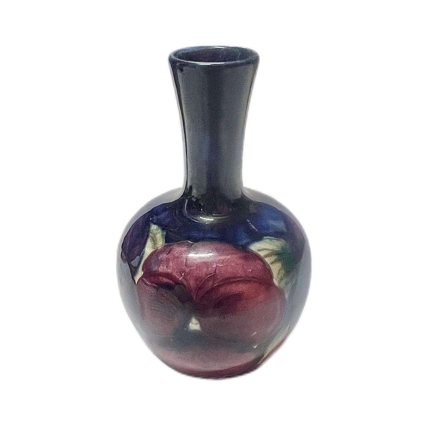 Vintage possibly antique Moorcroft Pansy pattern bud vase