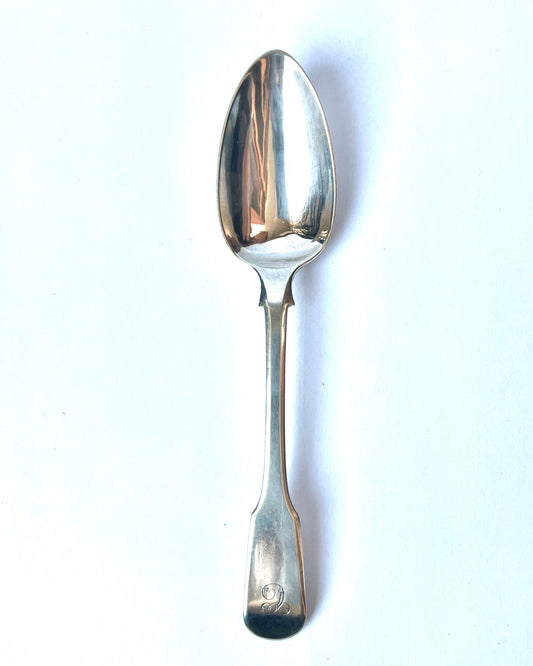 Rare late 18th to early 19th century Chinese export silver spoon, Sun Shing, Canton circa 1790 to 1830