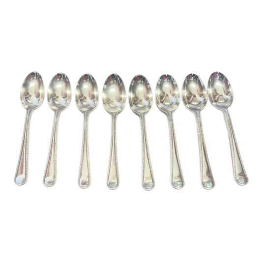 Set of 8 Victorian sterling silver teaspoons by Elkington