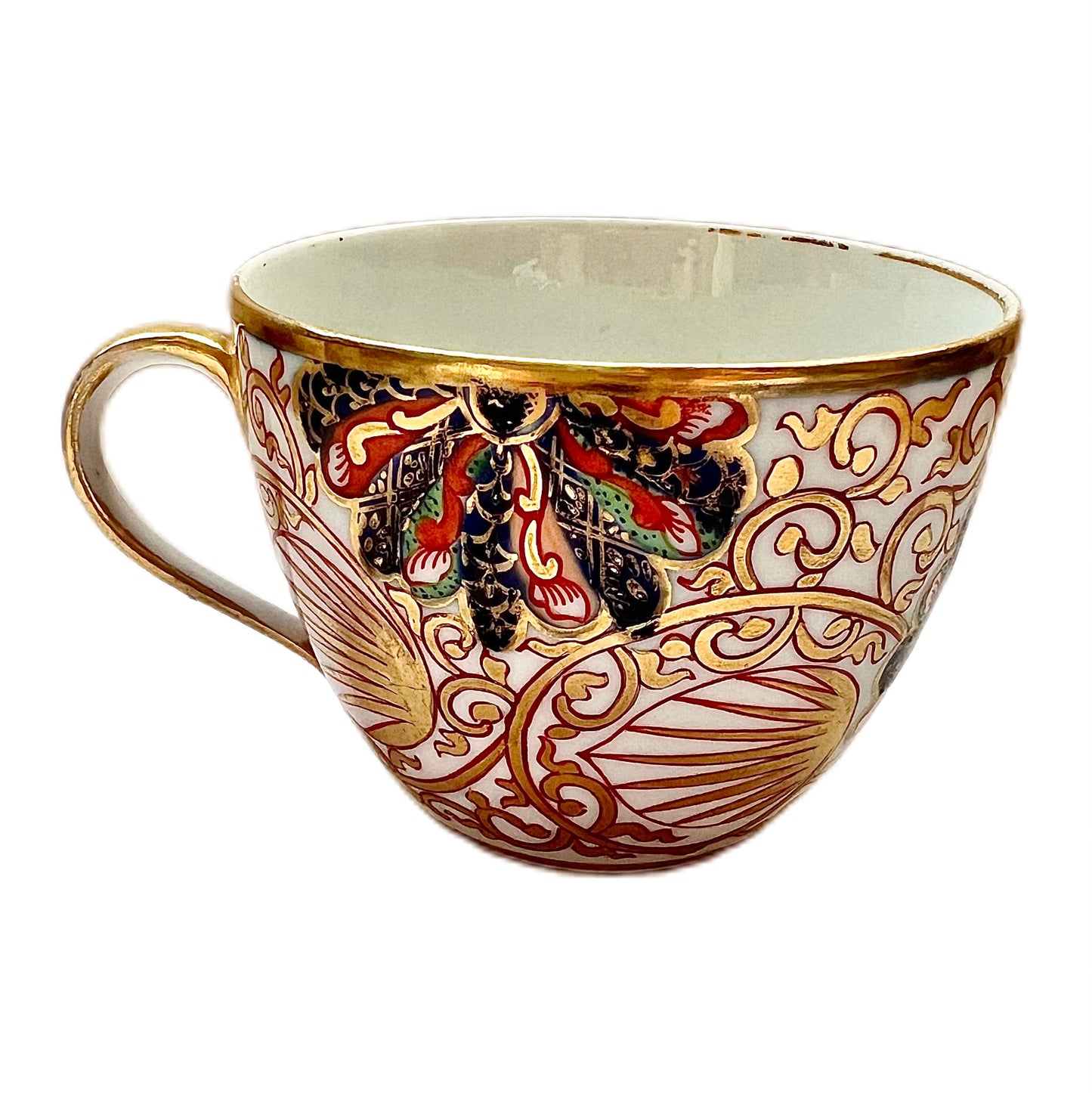 Antique early 19th century Regency Period Coalport hard-paste porcelain Bute teacup