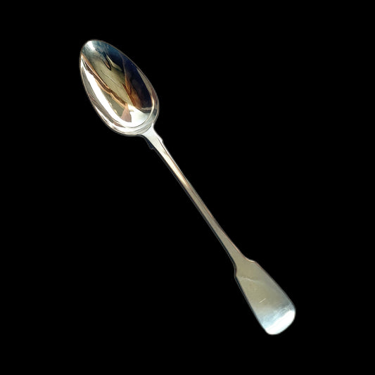 Antique William IV sterling silver serving spoon by Mary Chawner