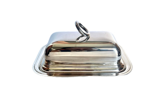 Iconic vintage Vertigo butter dish by Christofle