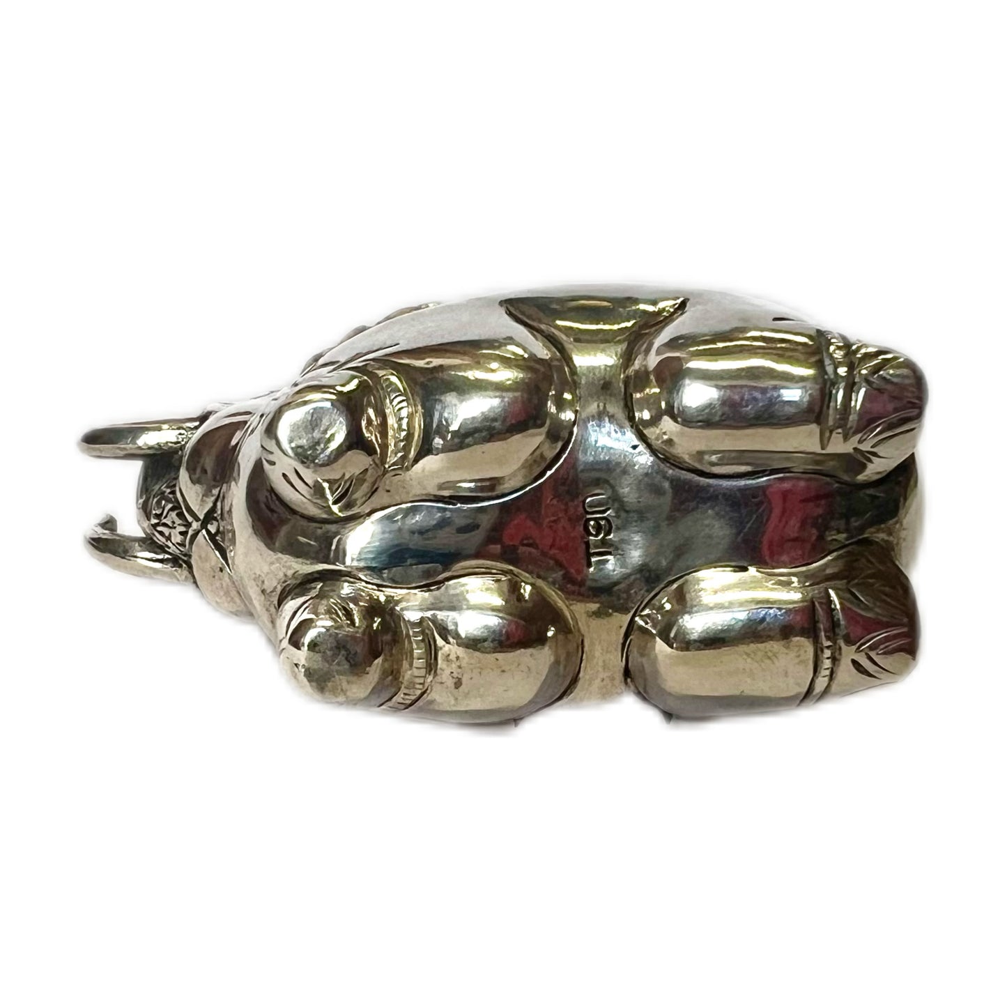 Vintage Cambodian .900 silver elephant trinket box