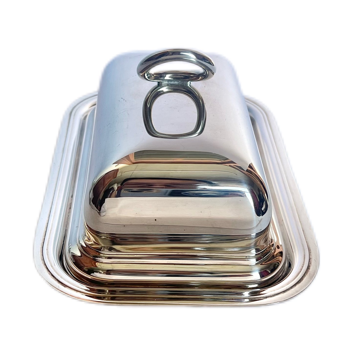 Iconic vintage Vertigo butter dish by Christofle