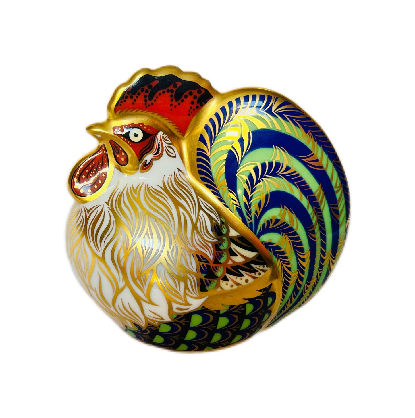 复古皇家皇冠德比“农场公鸡”镇纸摆件