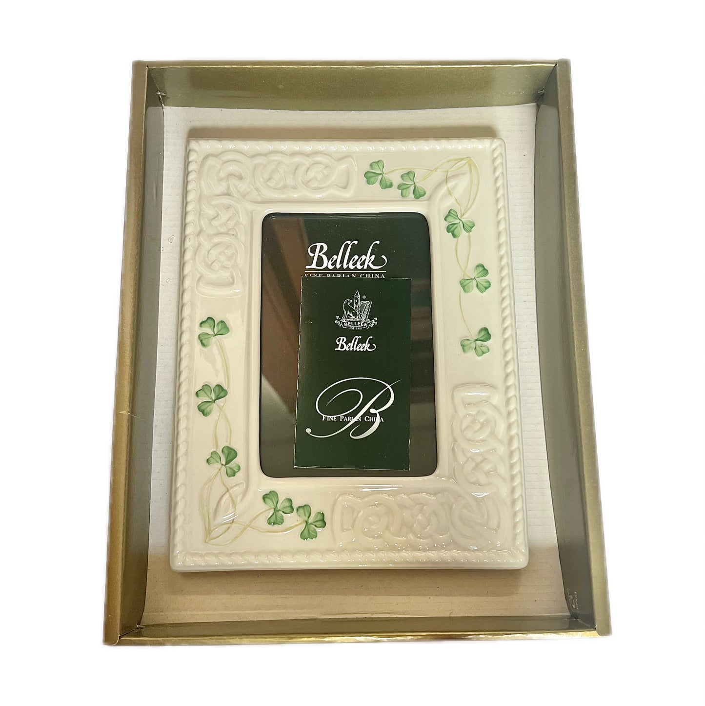 Vintage Belleek Tara photo frame