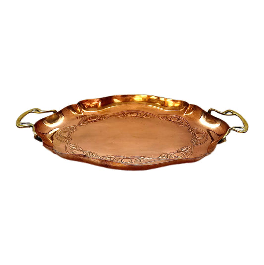 English Art Nouveau copper tray circa 1910s-1920s by Joseph Sankey & Sons