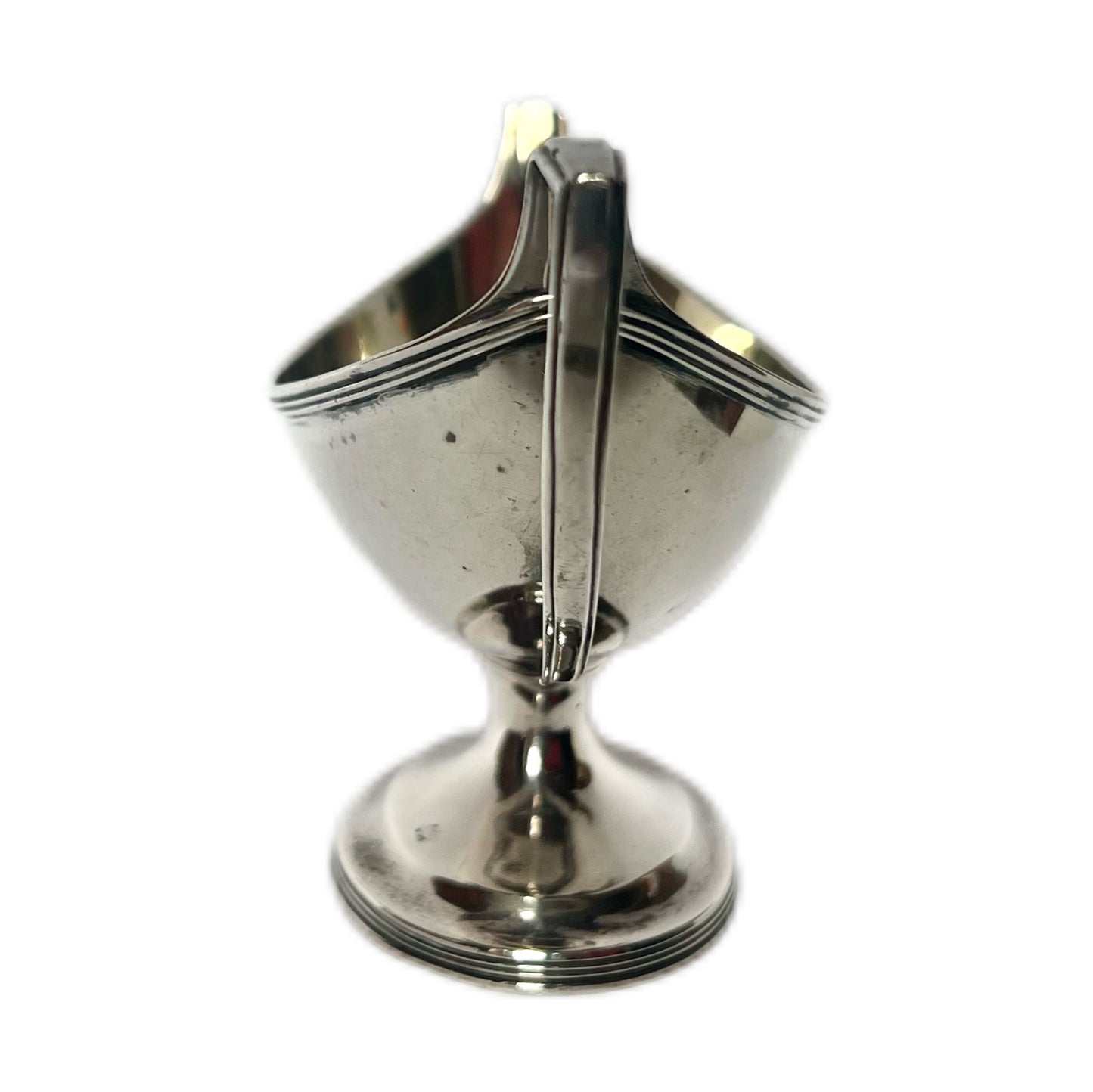 Crested George III sterling silver master salt cellar, London, 1796, Robert Hennell | &amp; David Hennell Il