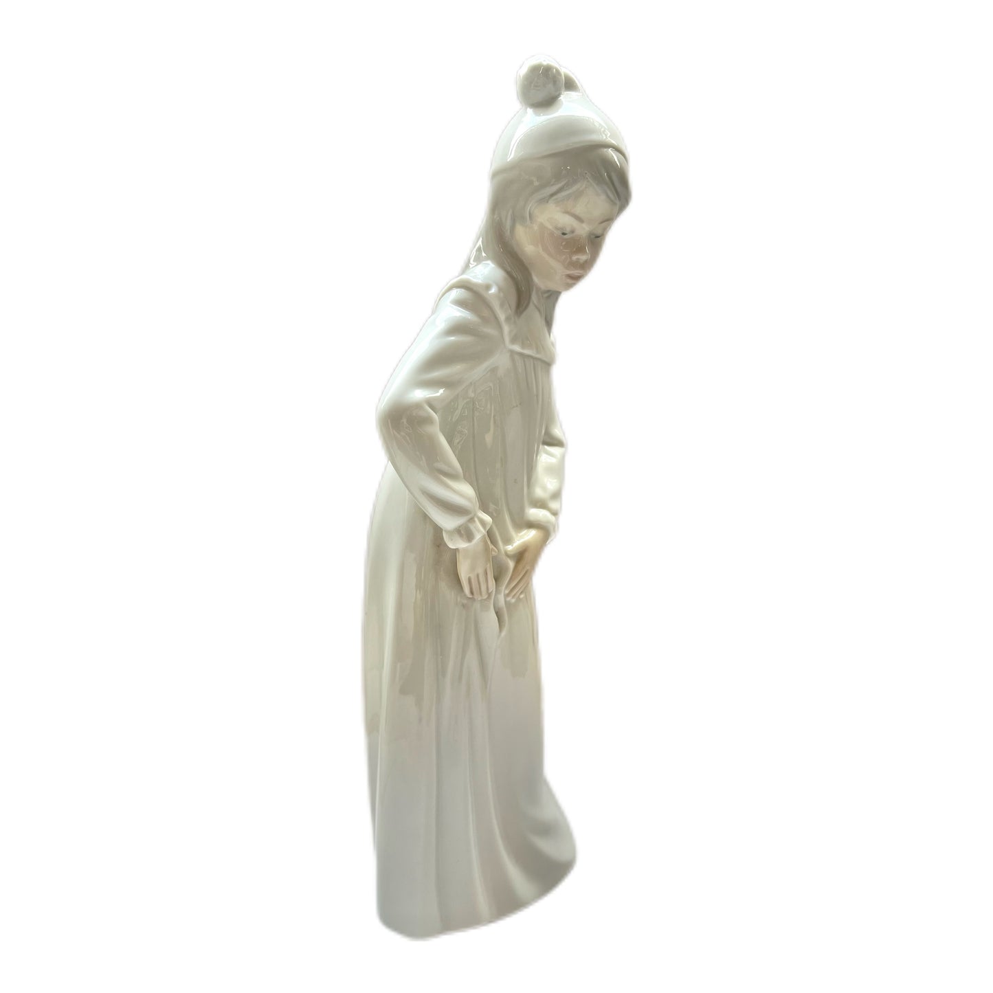 Vintage Nao Girl with Torn Nightgown figurine circa 1990s