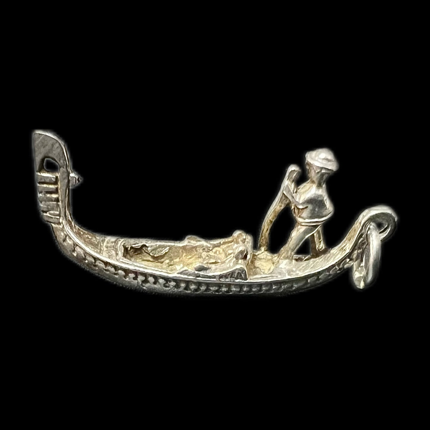 Vintage Italian .800 silver gondola charm