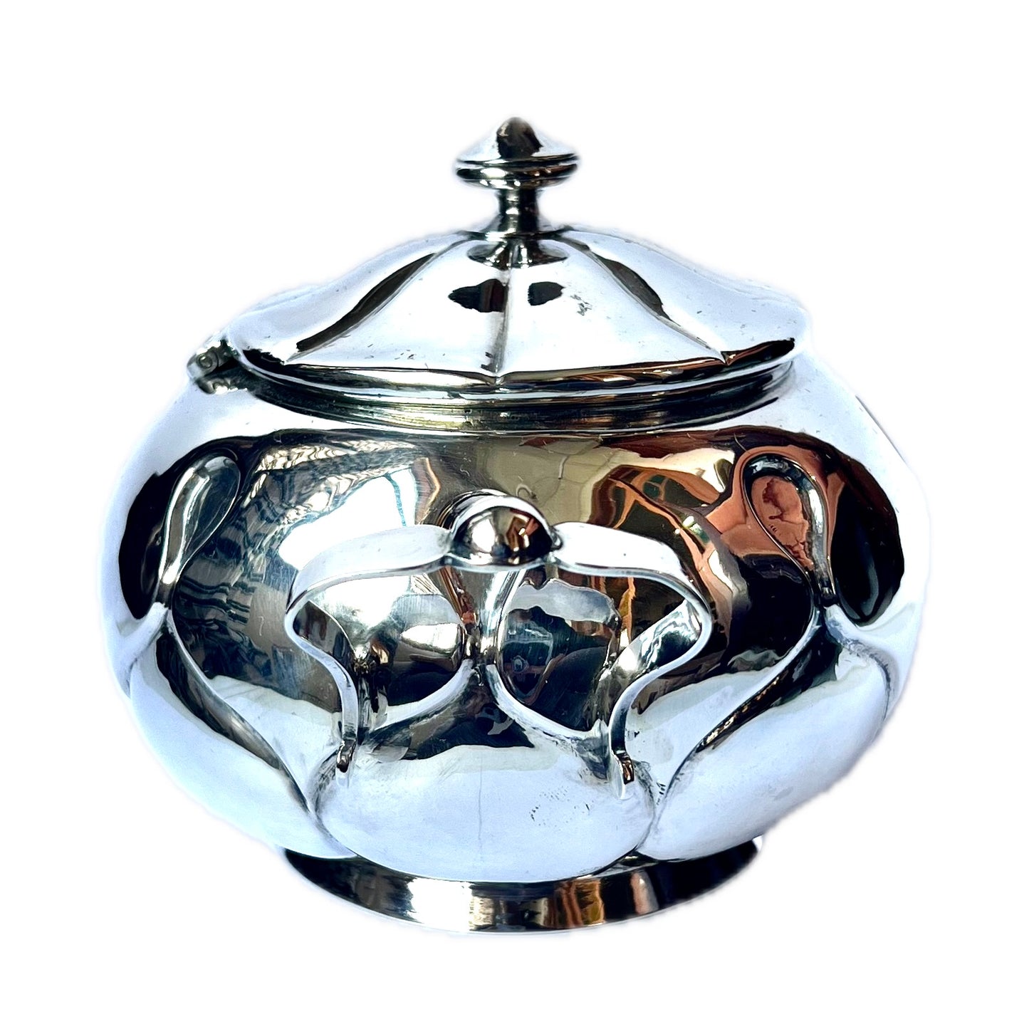 Russian Imperial .875 silver lidded cache pot with hinged lid and twin handles, circa Tsar Alexander II’s reign