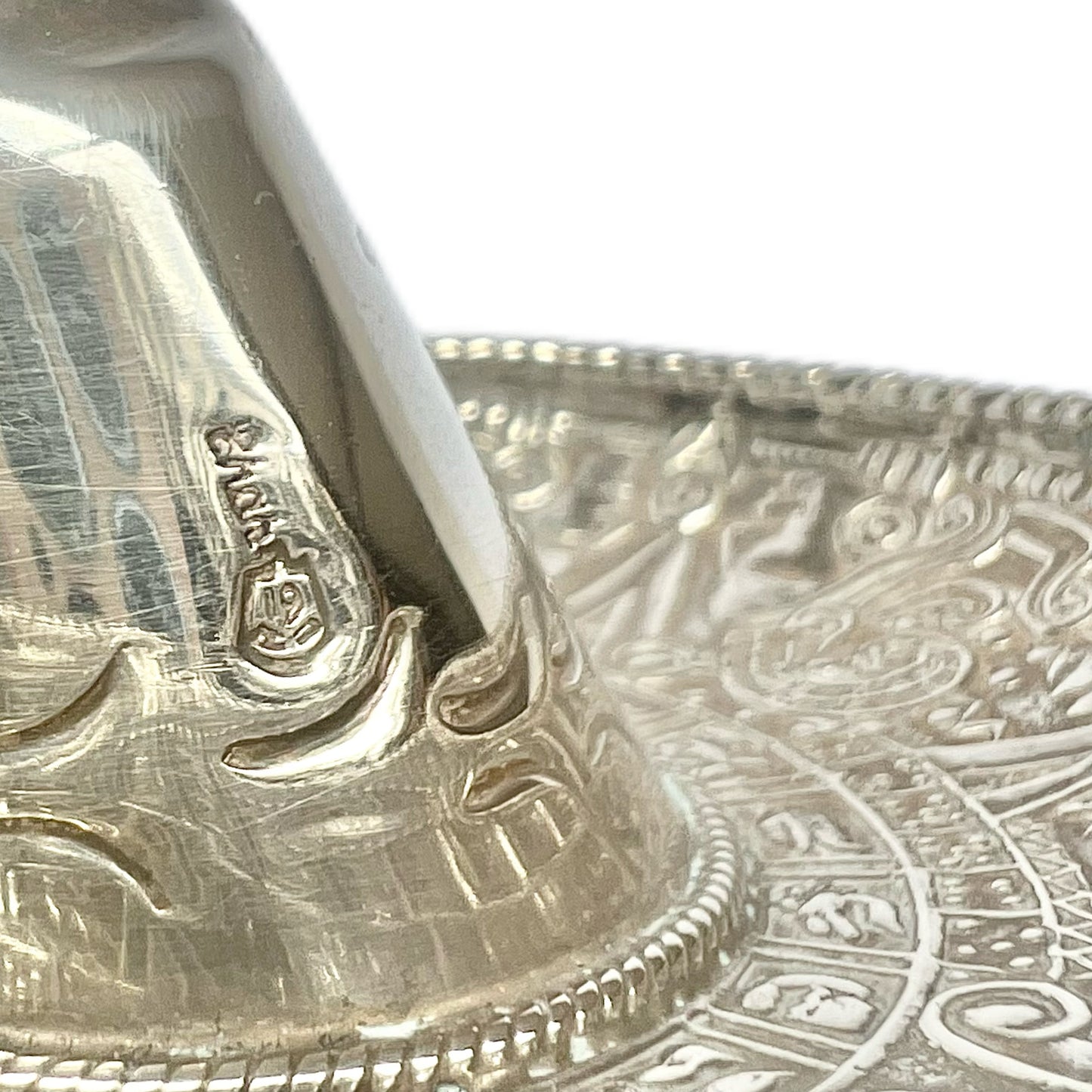 Midcentury modern Mexican figural sterling silver sombrero trinket dish