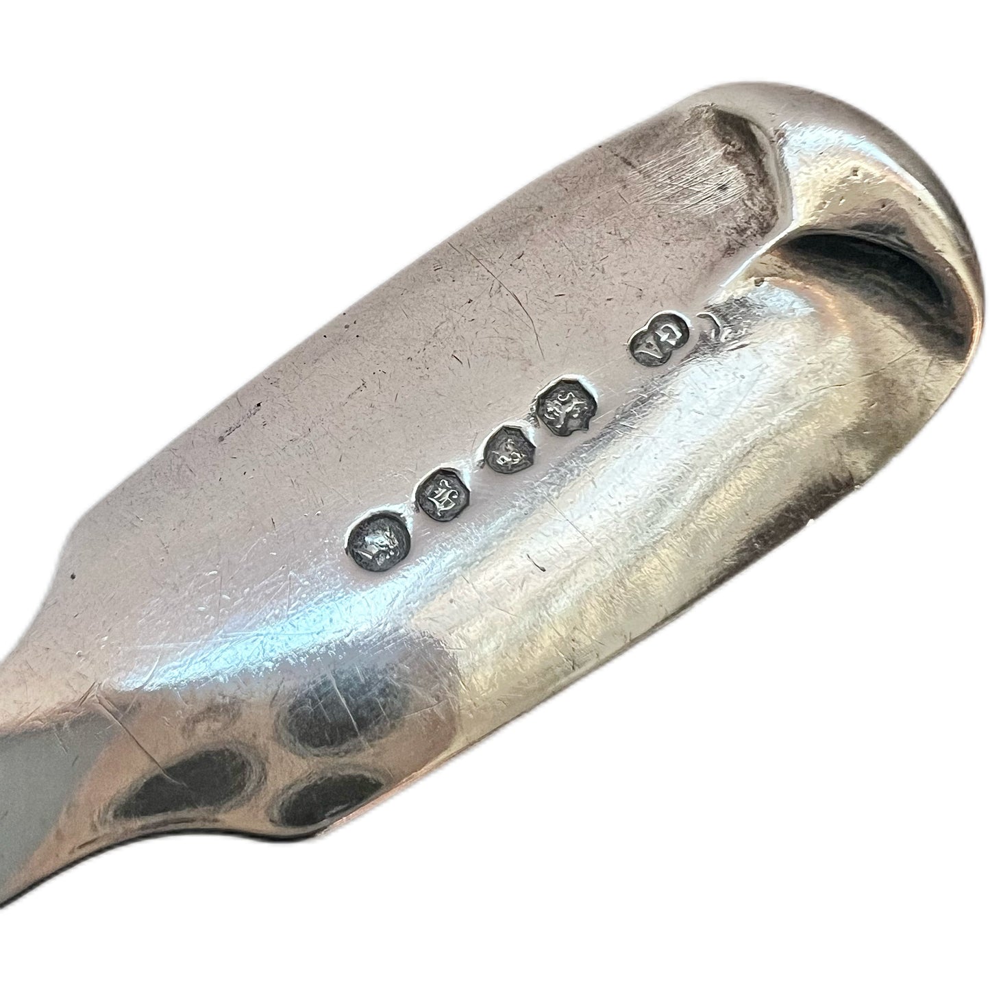High Victorian Chawner & Co. sterling silver fish slice
