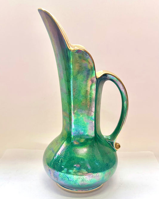 Art Deco Crown Devon pitcher vase circa 1930s is a beautiful example of lustreware