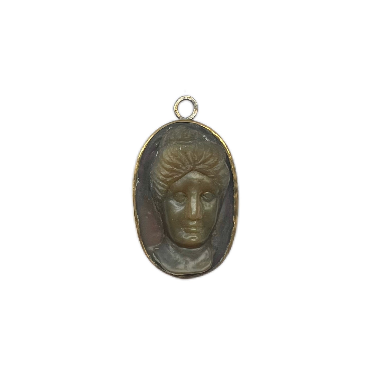 Antique early 19th century Roman style agate cameo pendant