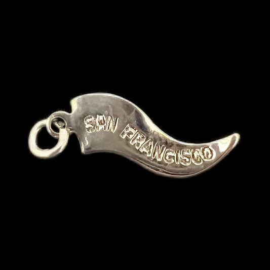 Vintage sterling silver San Francisco flag charm