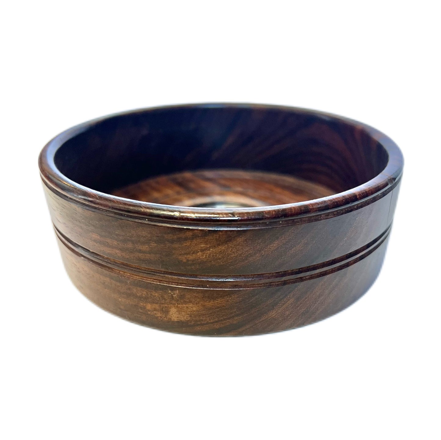 Large vintage QEII timber and sterling silver bottle holder, Bruford & Heming Ltd