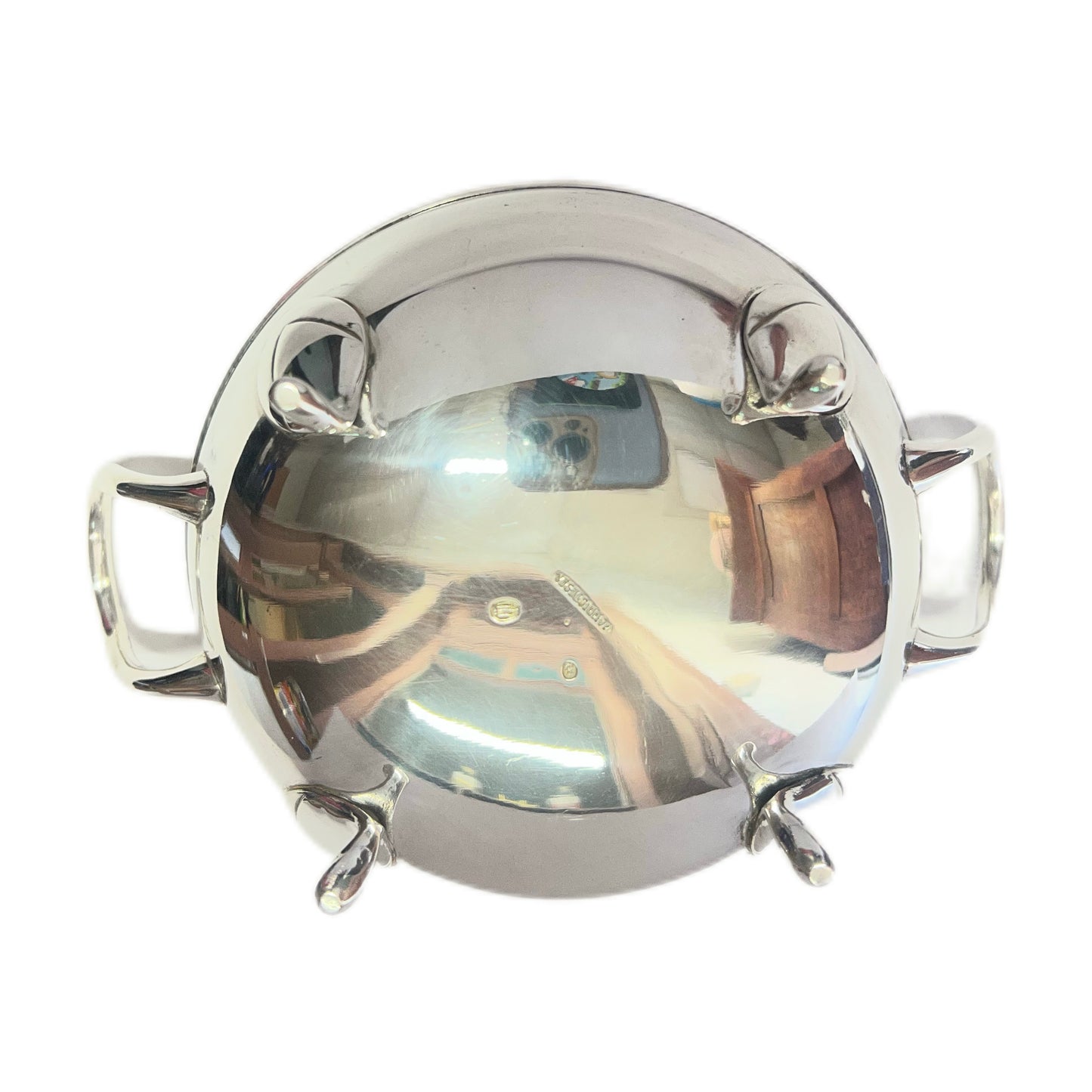 V. Christensen 设计的丹麦古董 .826 纯银双耳碗