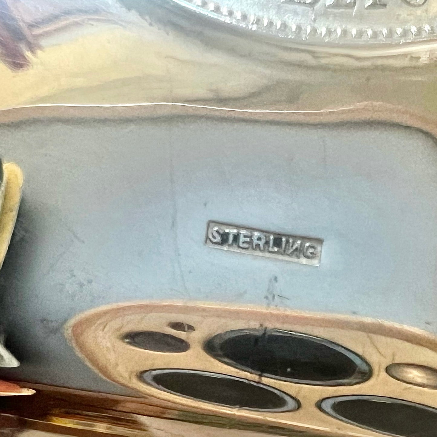 Near antique Chinese export silver trinket dish, 1927 Republic of China Memento Dollar