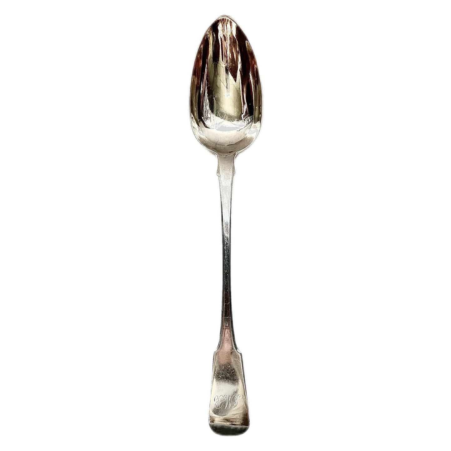 Antique George IV Scottish silver serving spoon with marks for Peter Grierson, 1824