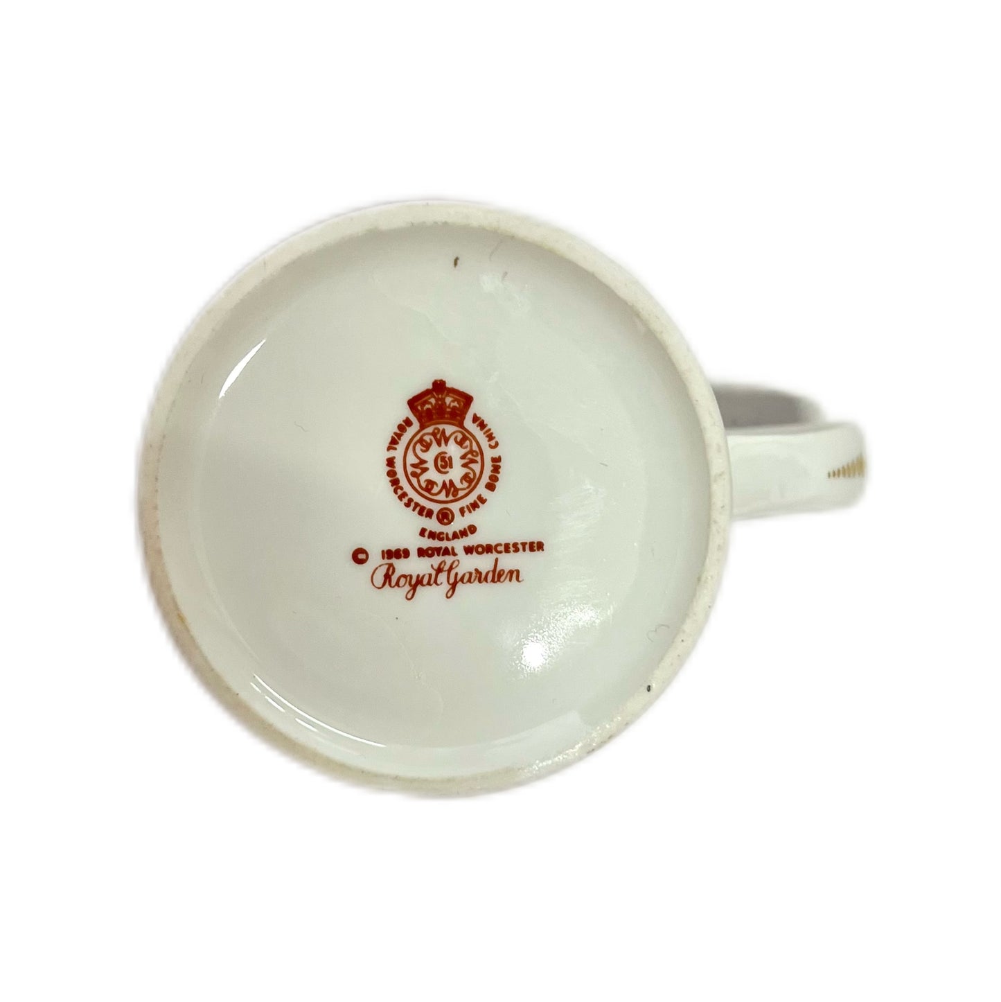复古皇家伍斯特骨瓷咖啡杯及配套茶托
