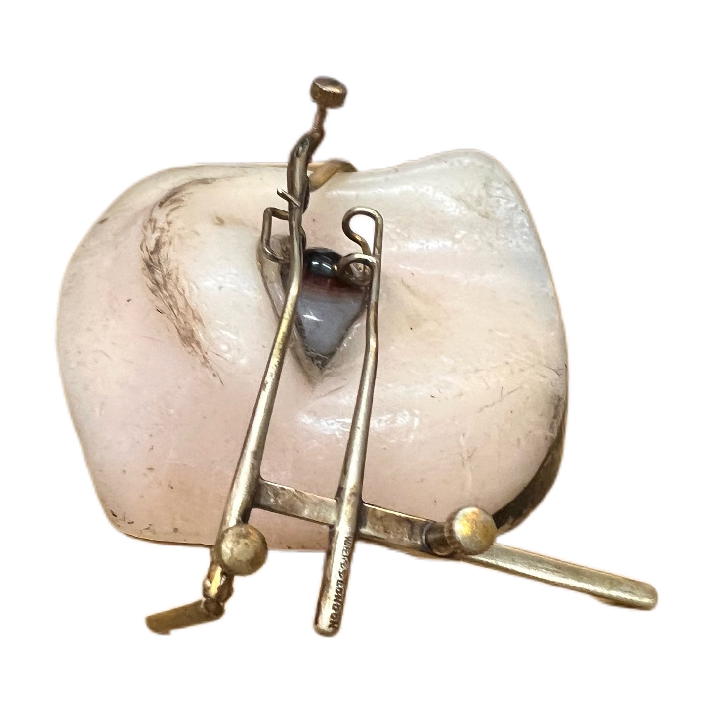 Antique John Weiss & Co eye speculum and wax eye model