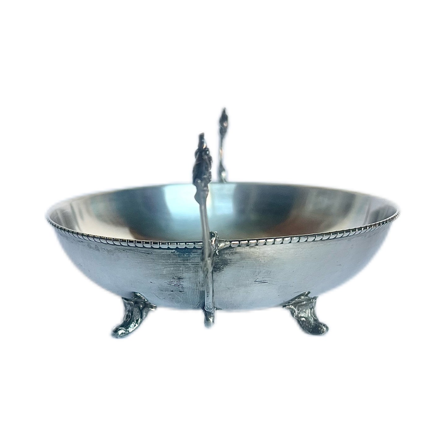 First Flight of Olympic Airways from Greece to Australia Midcentury .900 Silver Bowl